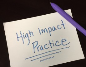 high impact practices written on paper