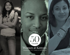 A collage of Kenyon alumnae faces.
