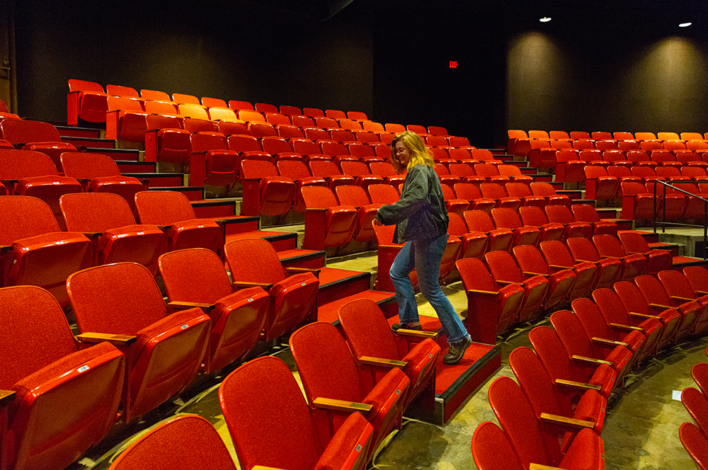 Stage manager leaving the stage