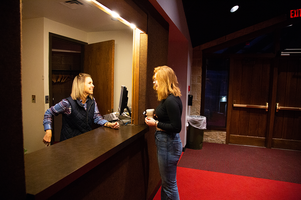 Stage manager at the box office